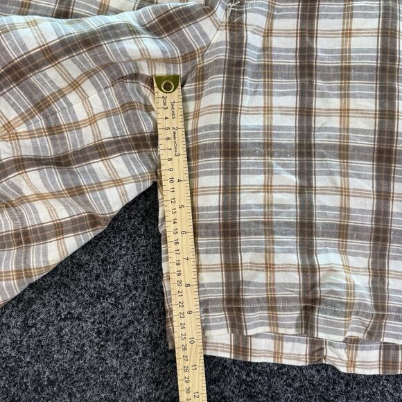 Tommy Bahama Shorts Mens Size 38 Brown Plaid Linen Silk Casual Chino - Picture 8 of 8